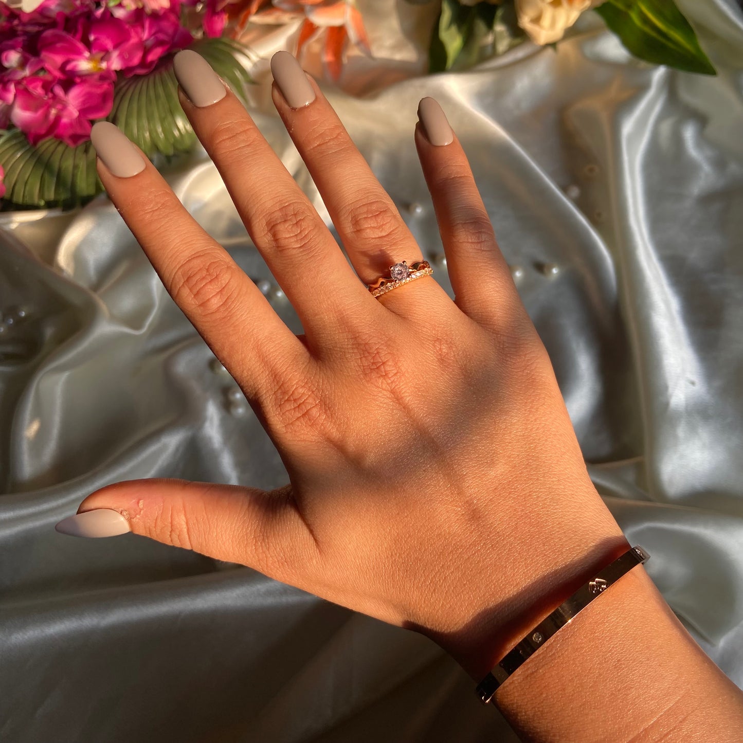 Olive Solitaire Ring - For Women