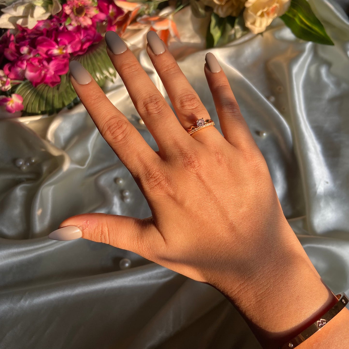 Olive Solitaire Ring - For Women