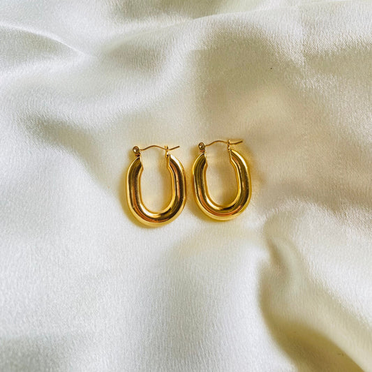 Opal Hoops (Stainless Steel)
