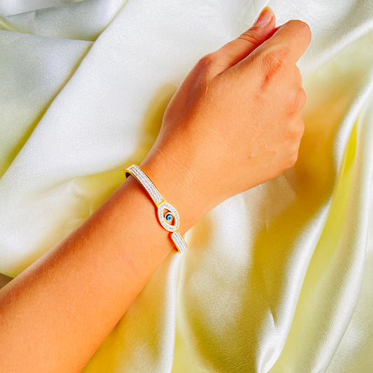 Evil Eye Studded Cuff - For Women