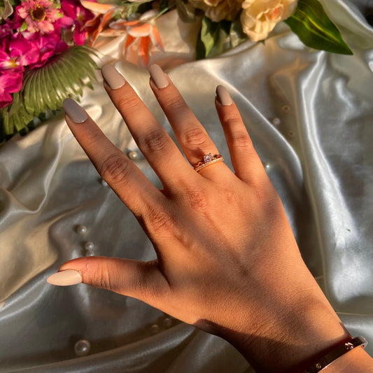 Olive Solitaire Ring - For Women