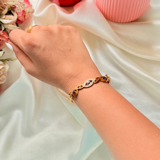 Studded Evil Eye Bracelet - For Women