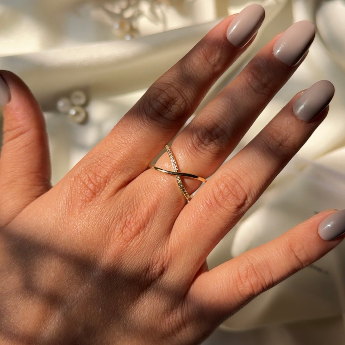Crisscross Diamond Ring