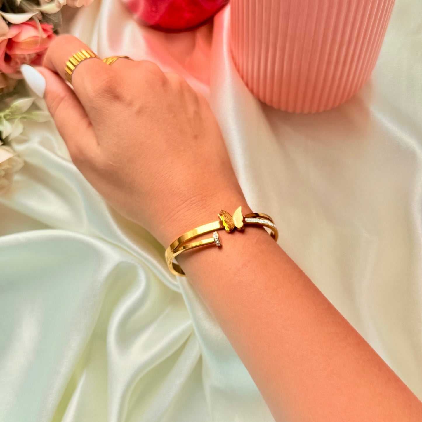 Gold Butterfly Bracelet - For Women