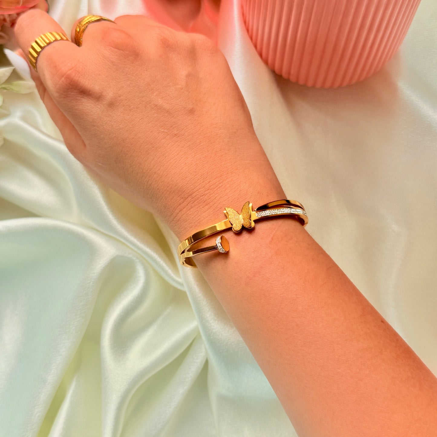 Gold Butterfly Bracelet - For Women