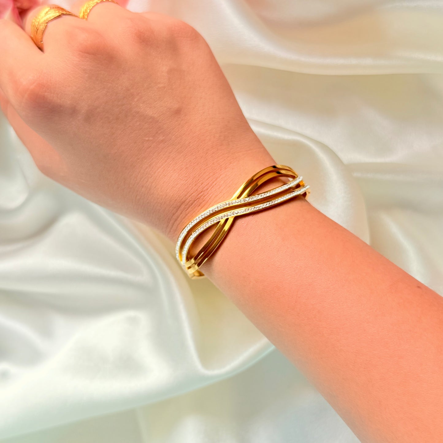 Twisty Studded Bracelet - For Women