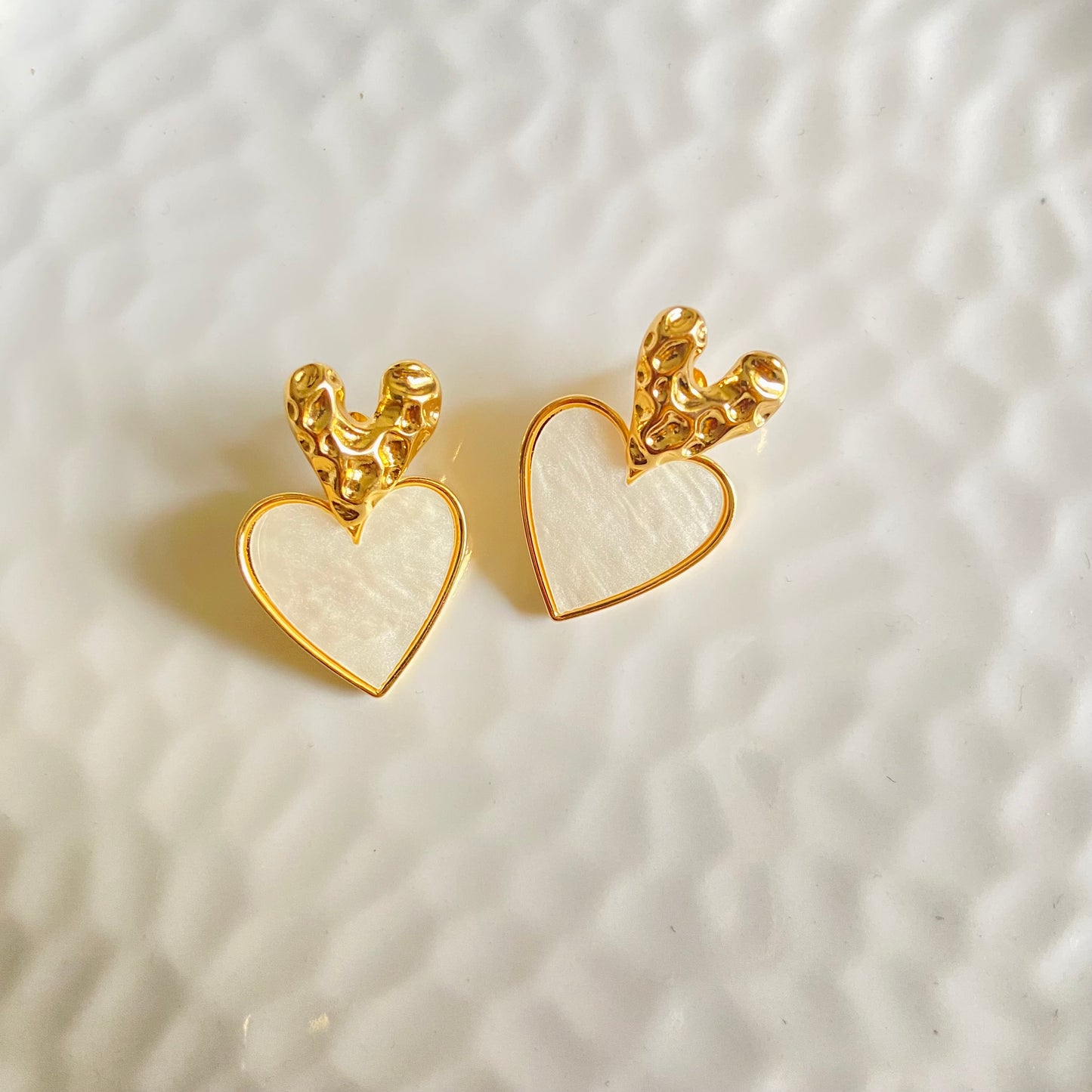 Couple of Hearts Earrings (Stainless Steel)