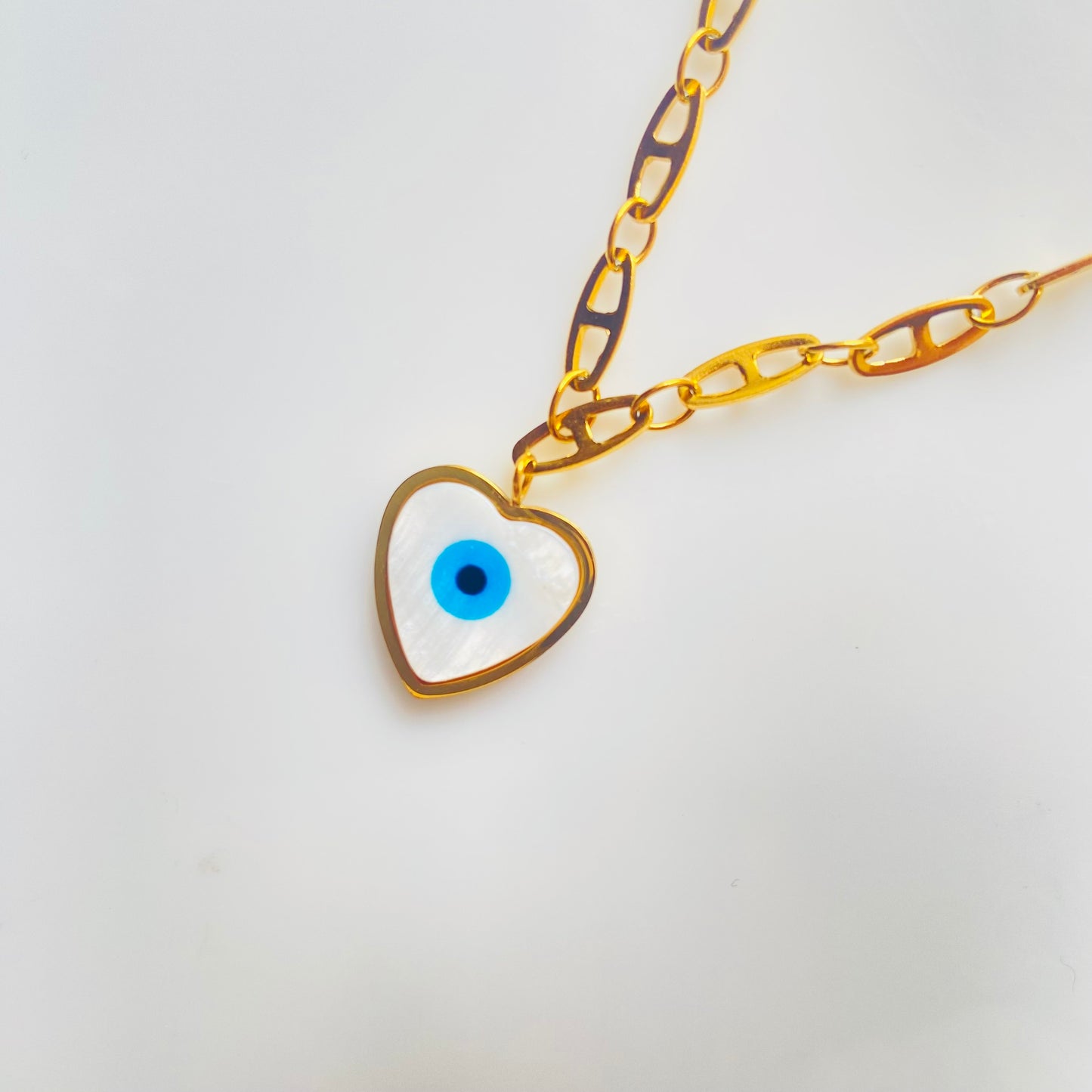 Evil Eye Heart Necklace - For Women