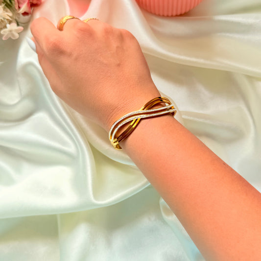 Twisty Studded Bracelet - For Women
