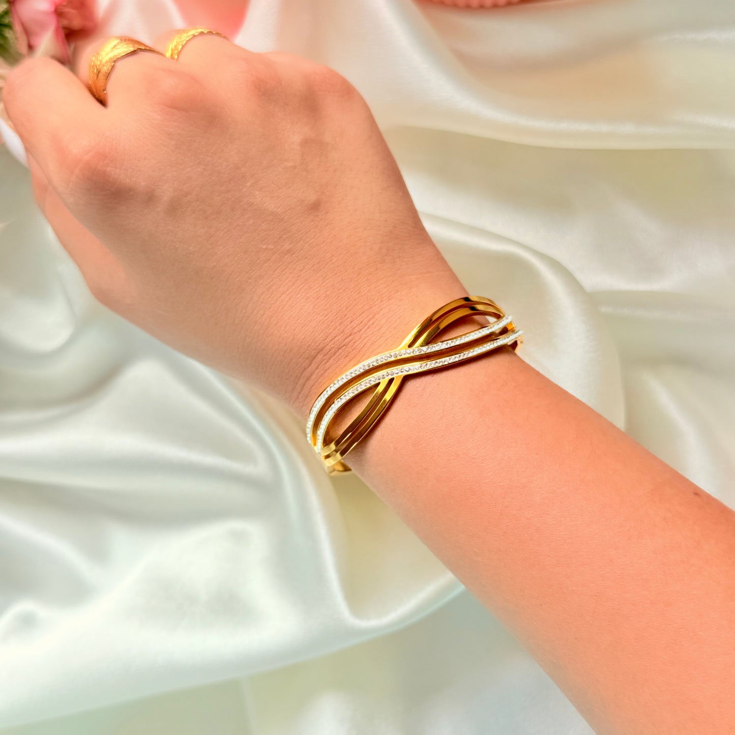 Twisty Studded Bracelet - For Women