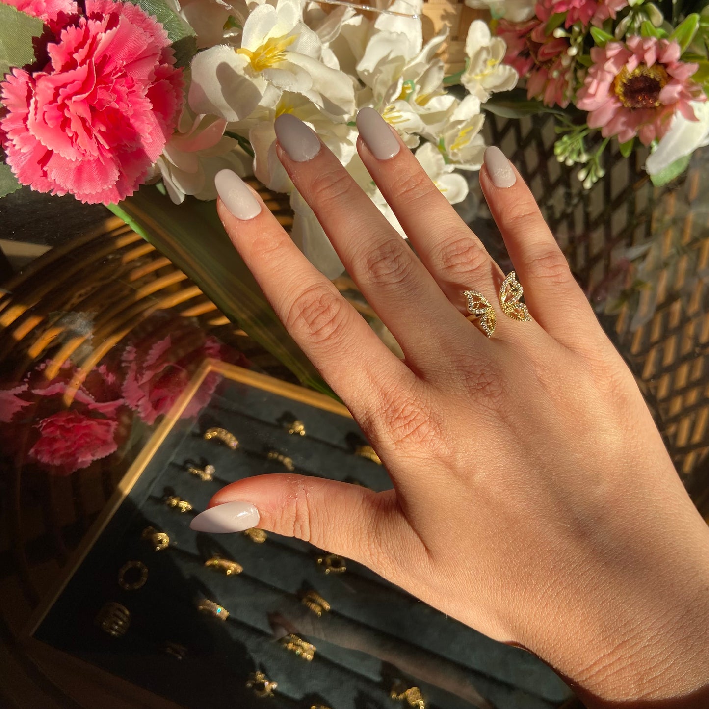 Butterfly Studded Ring - For Women