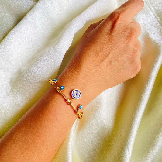 Evil Eye Charm Bracelet - For Women