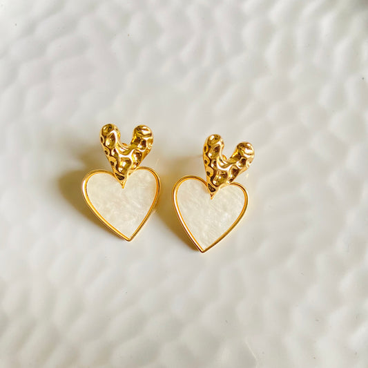 Couple of Hearts Earrings (Stainless Steel)