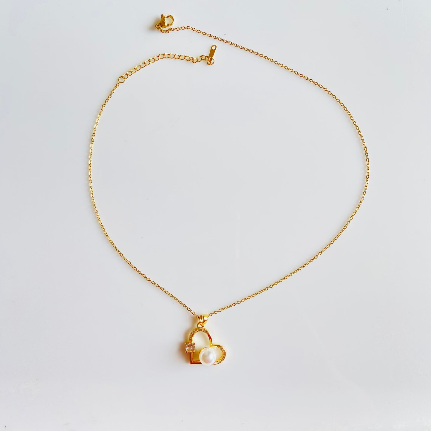 Pearl Heart Necklace - For Women