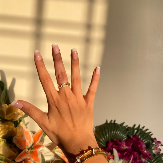 Hexa Studded Ring - For Women