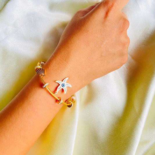 Seashell Charm Bracelet - For Women