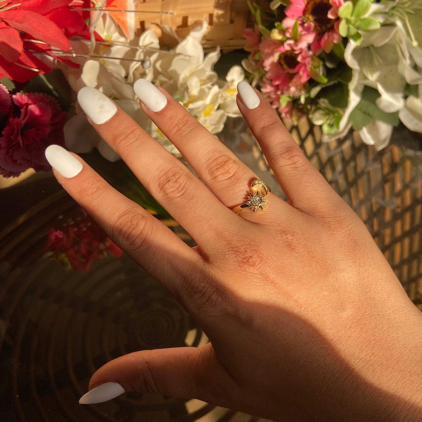 Moon Studded Ring - For Women