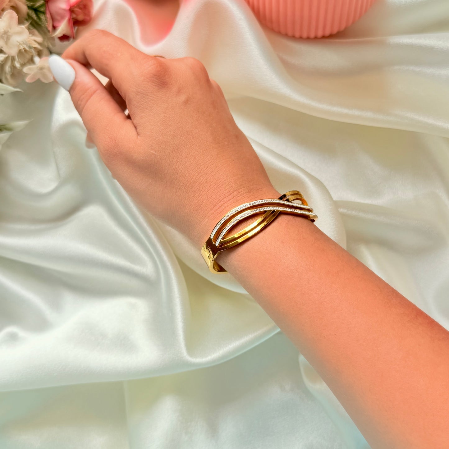 Twisty Studded Bracelet - For Women