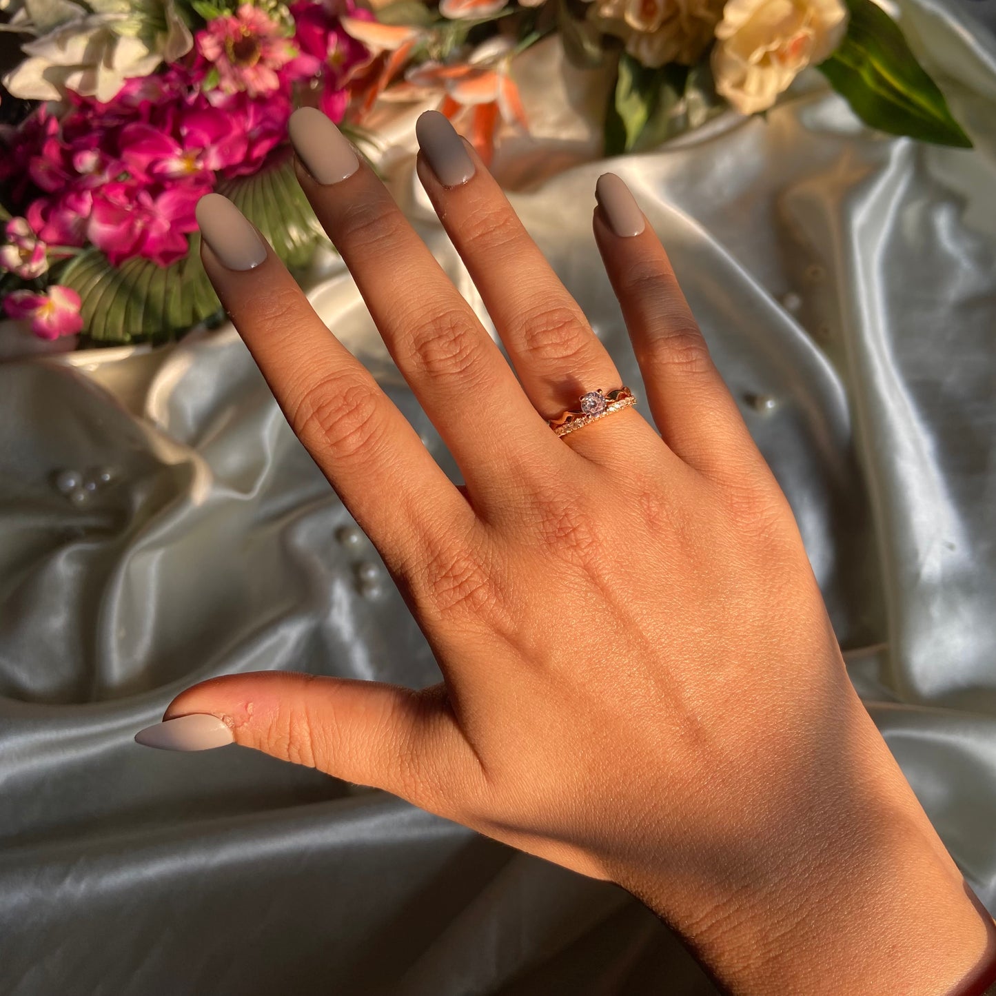 Olive Solitaire Ring - For Women