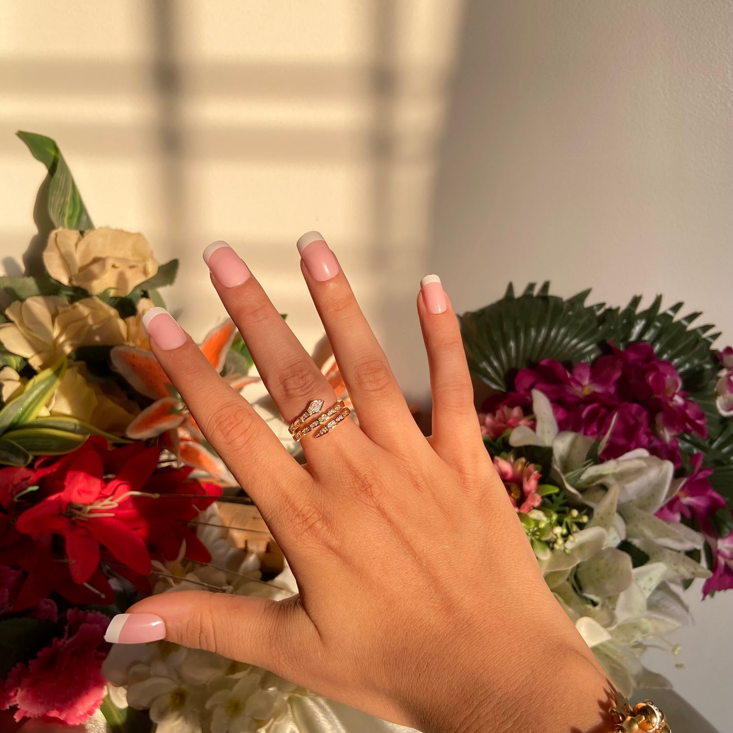 Studded Snake Ring - For Women