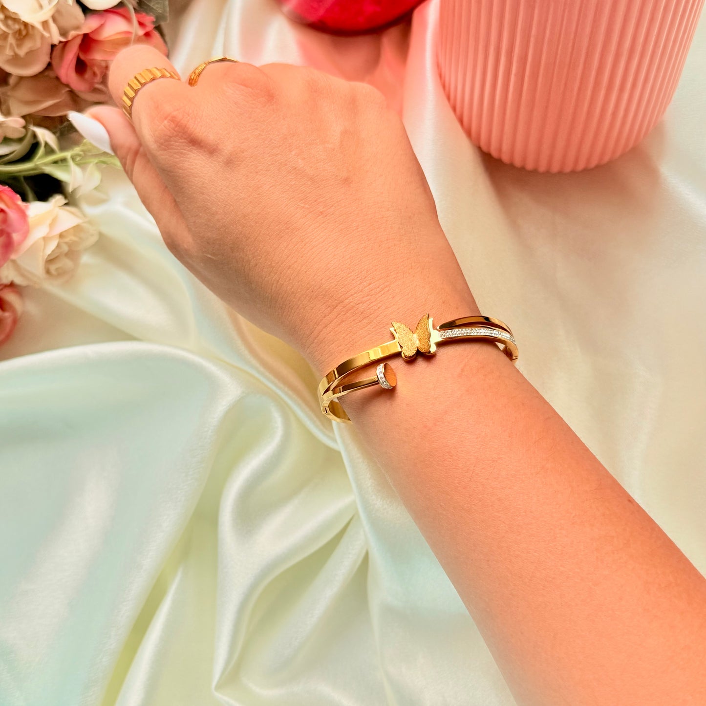 Gold Butterfly Bracelet - For Women
