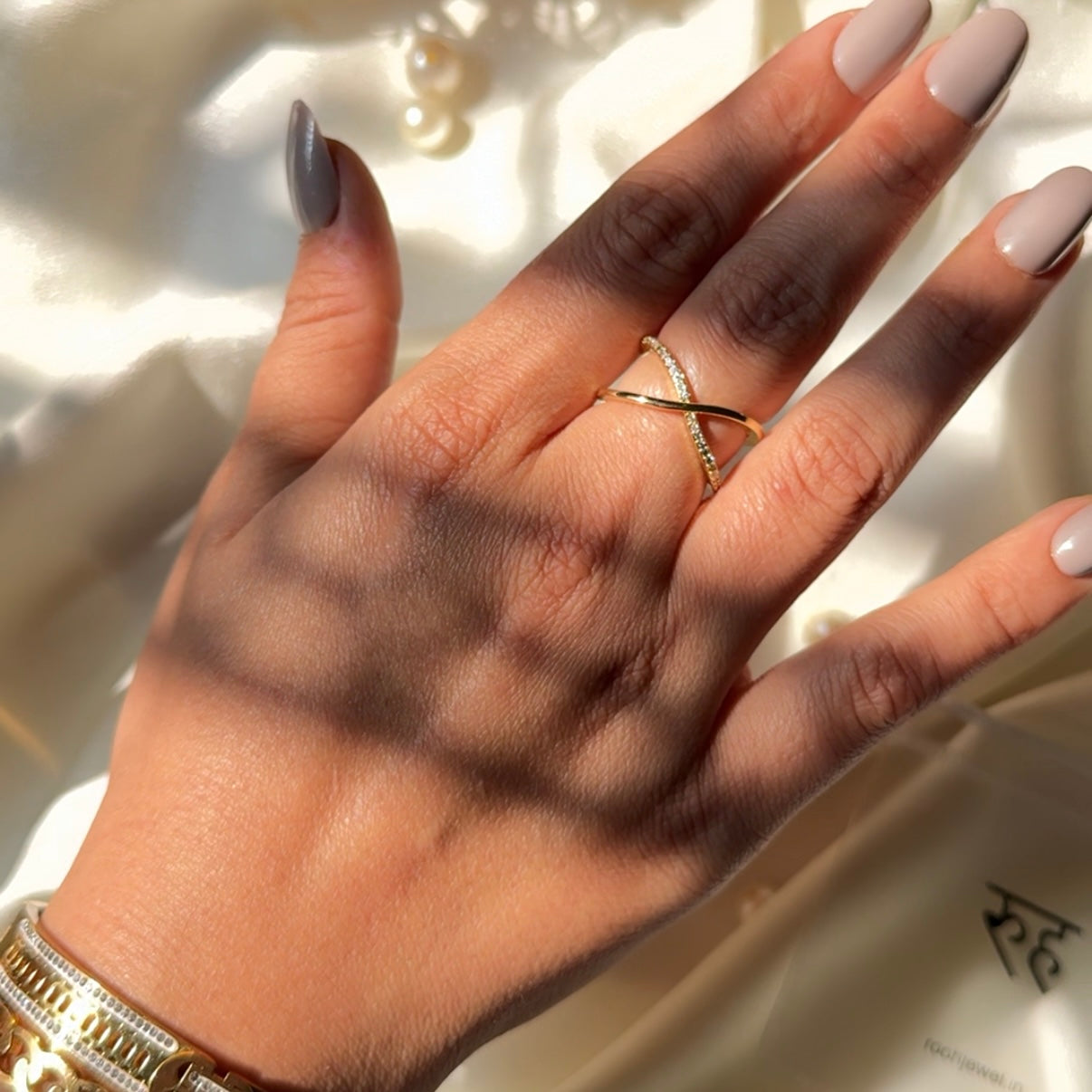 Crisscross Diamond Ring