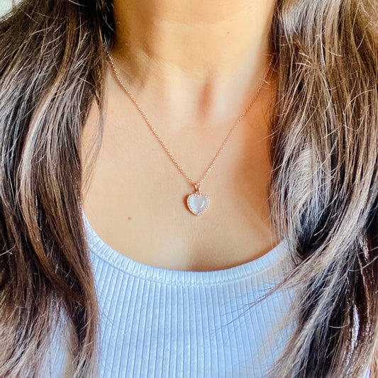 Crystal Heart Necklace - For Women