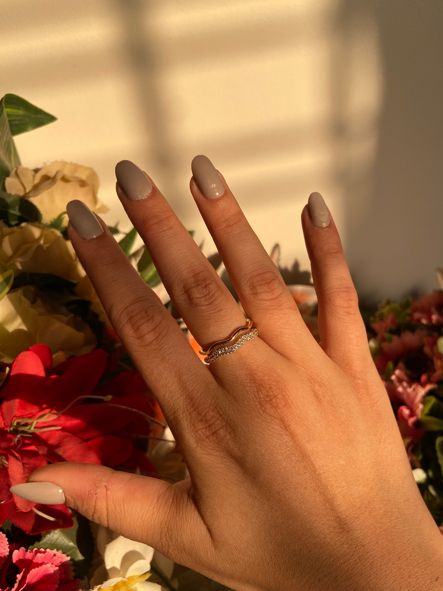 Zigzag Studded Ring - For Women